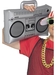 Ghetto Blaster aufblasbar ca 50 cm