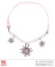 Perlenkette Edelweiss mit Strass - Umfang ca 42cm
