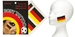Deutschland Tattoo Flagge 4 Stück an Karte ca 13,5x10cm