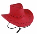 Cowboyhut rot Velourlederoptik