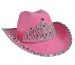 Cowboyhut rosa mit Krone