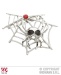 Brosche mit Spinne und Spinnennetz ca 5,5x4,5cm